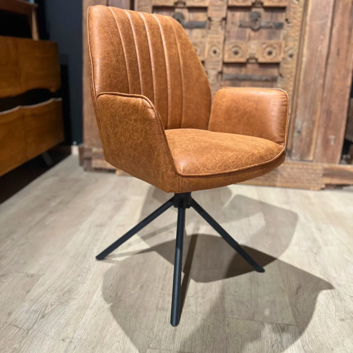 A vintage style office chair