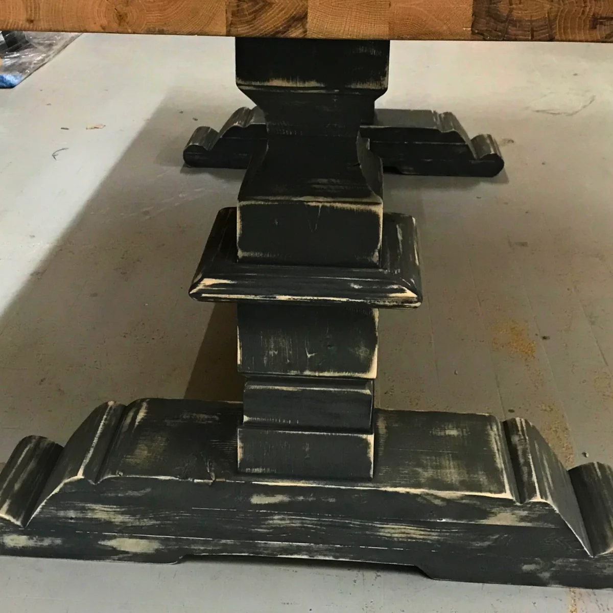 Solid wood monastery table leg