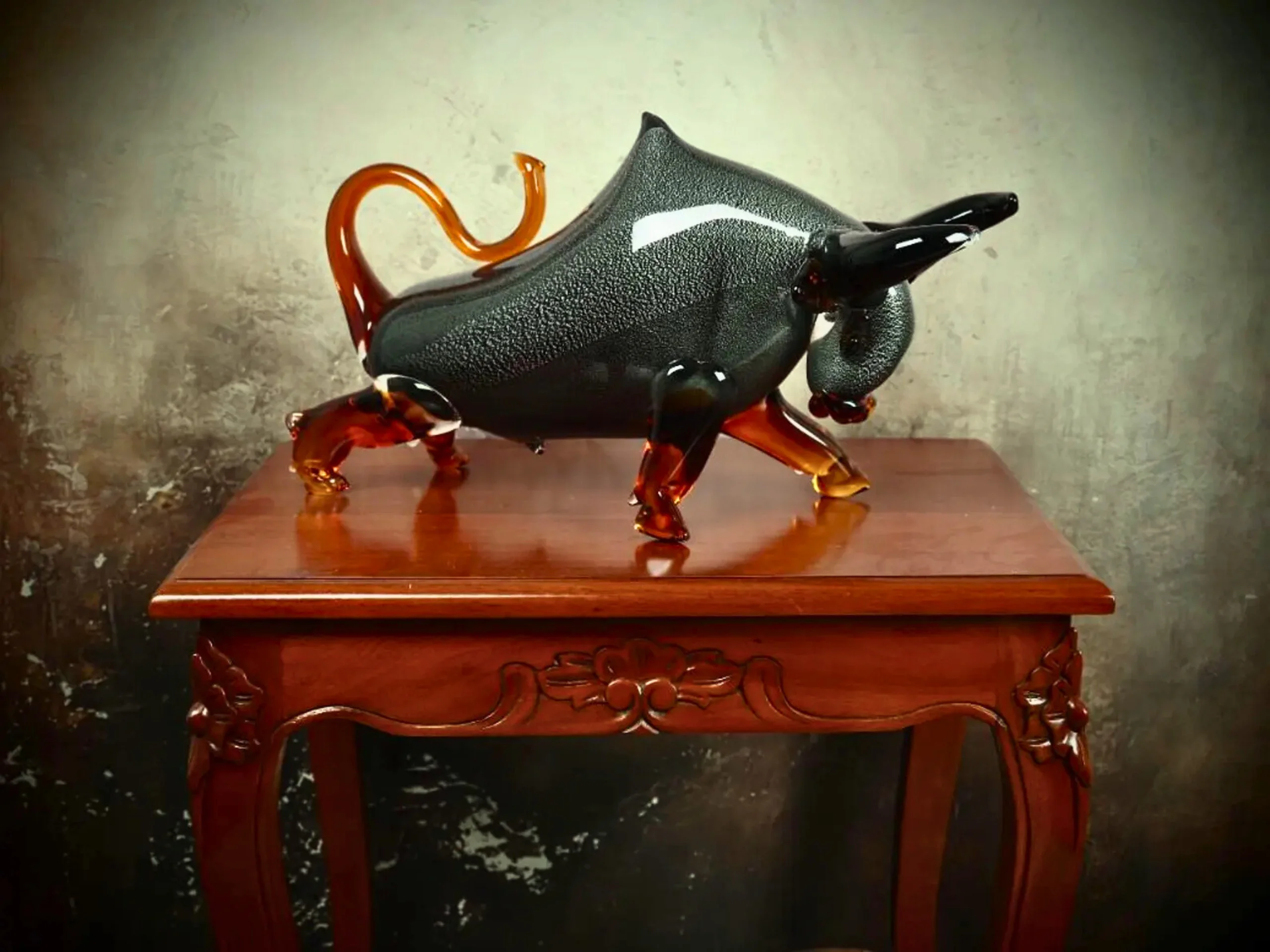 A modern bull sculpture