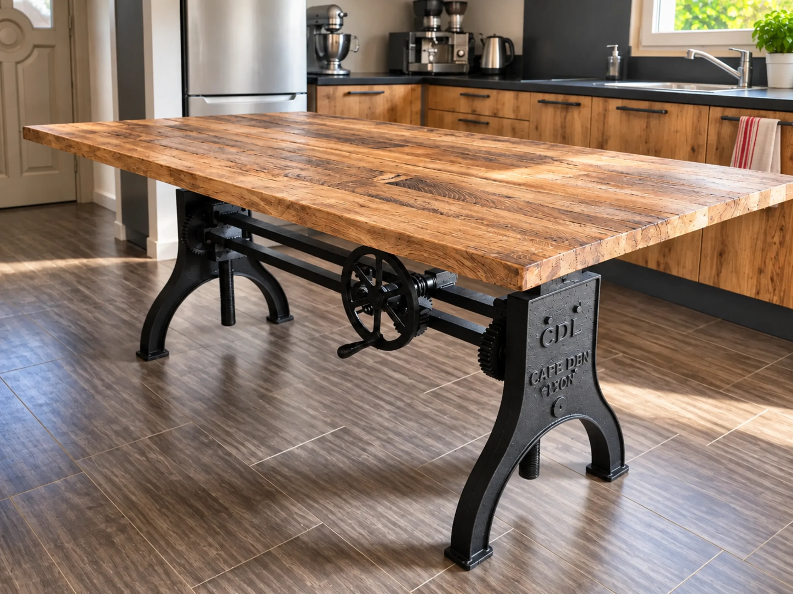 Une table de salle à manger réglable