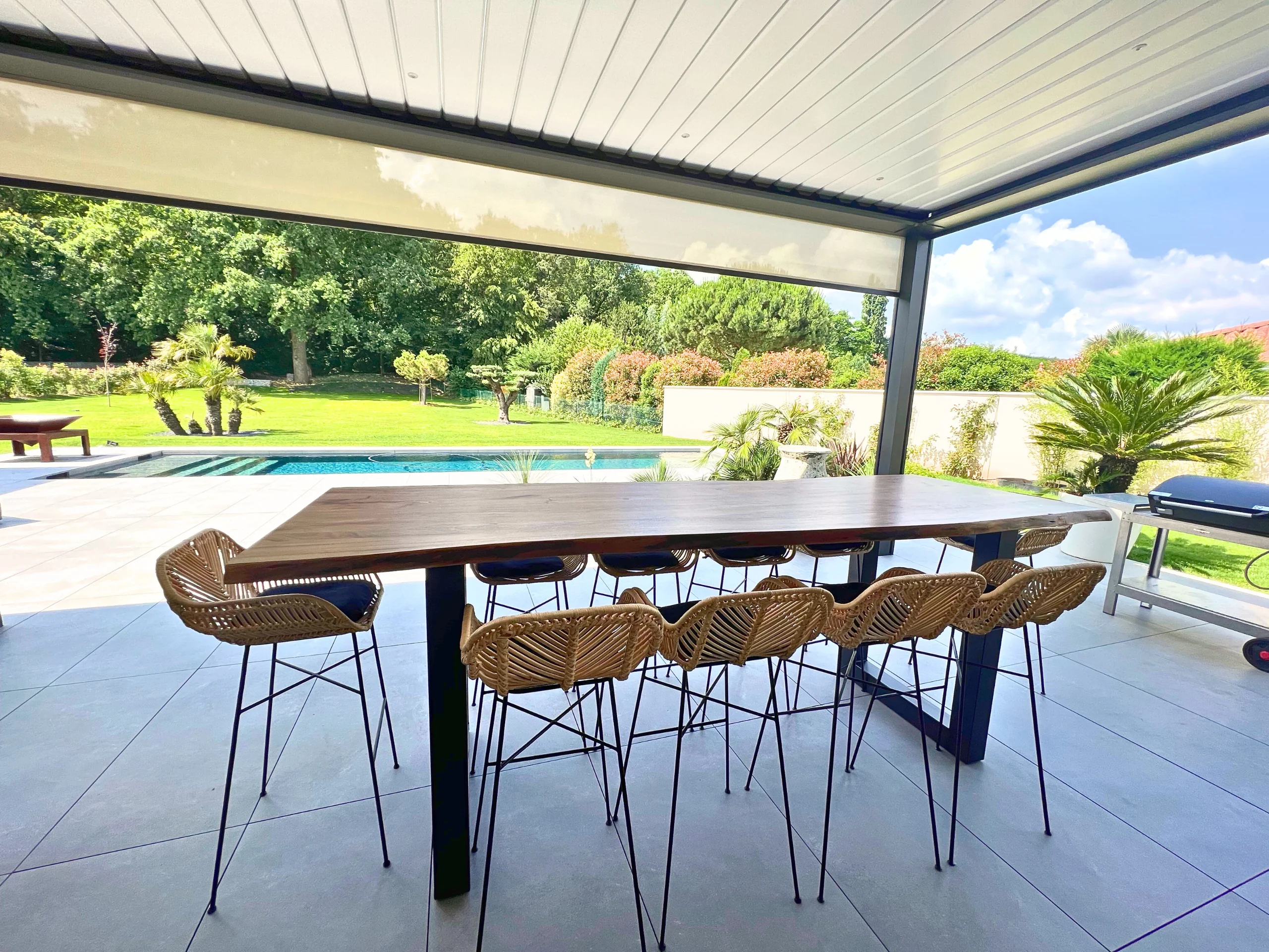 Solid wood outdoor table